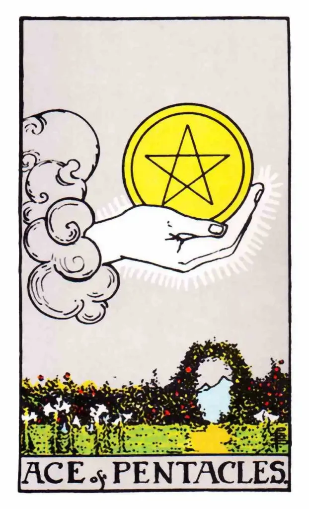 Tarot: Ace of Pentacles.