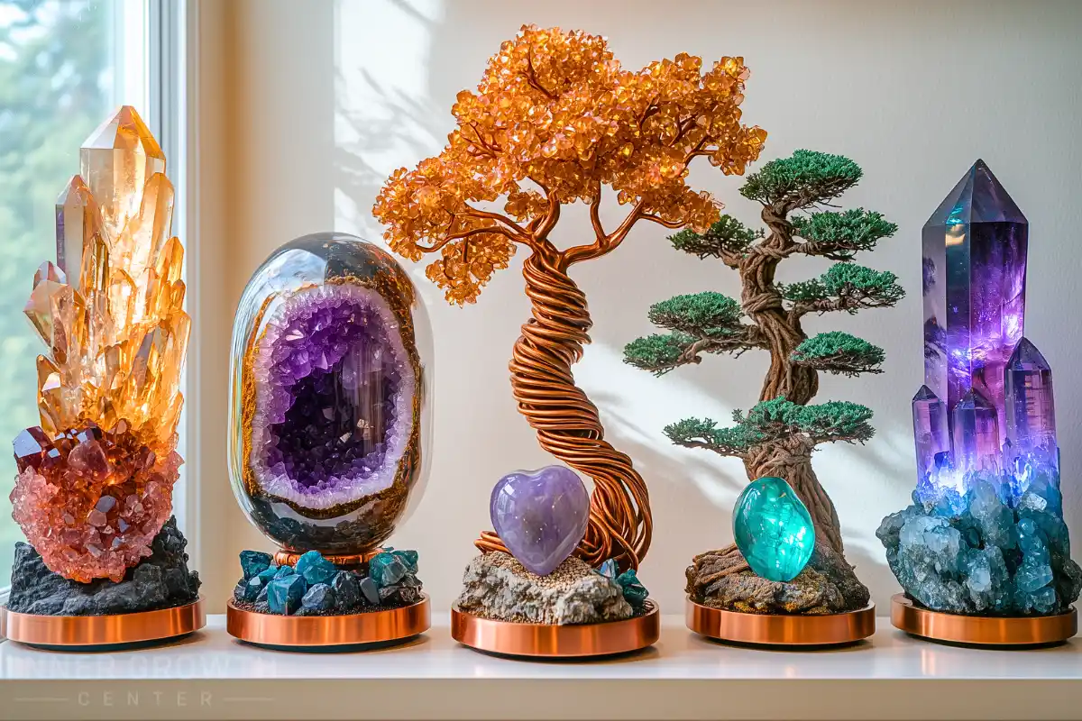 A showcase of 5 different crystal display ideas.