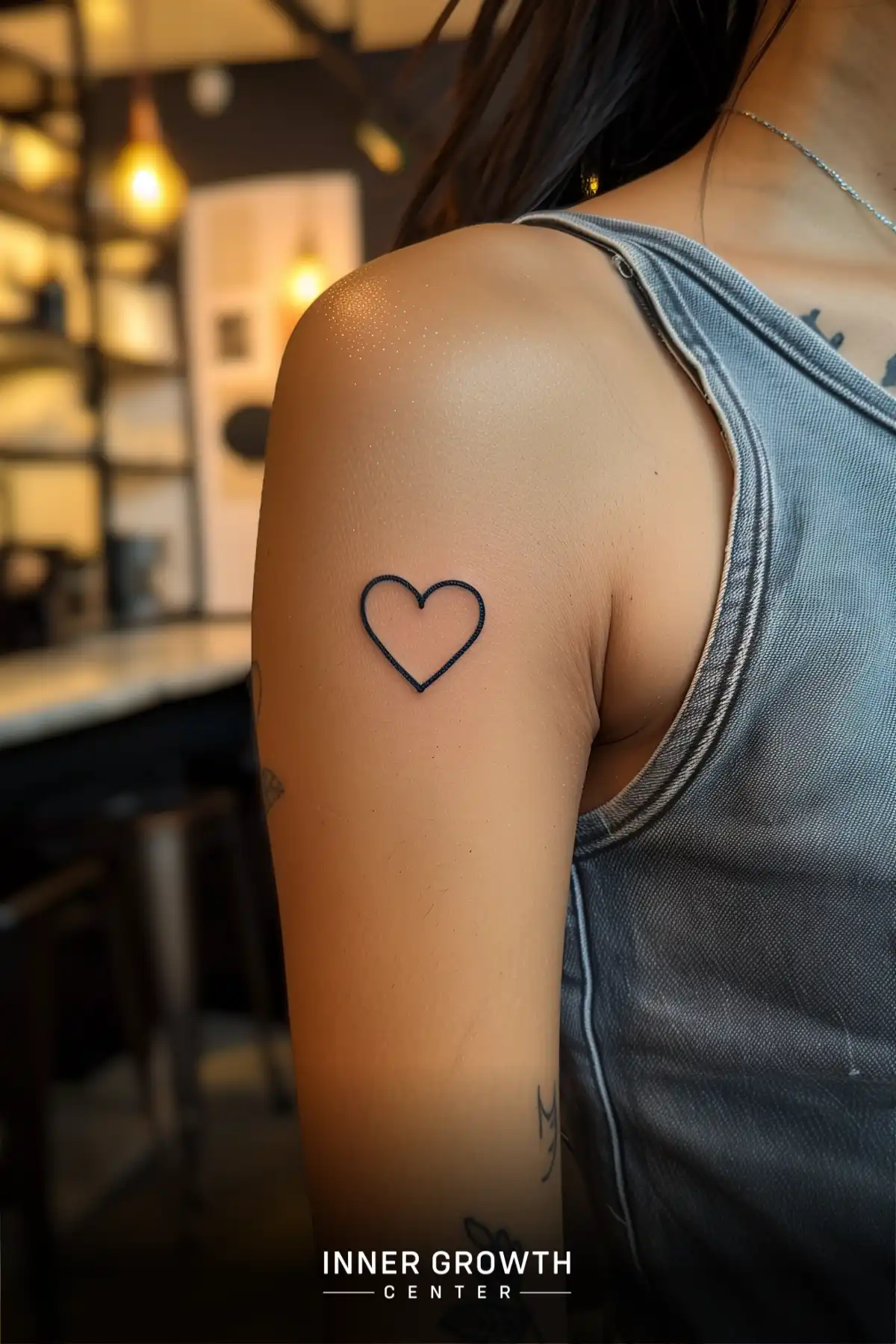 A simple heart tattoo